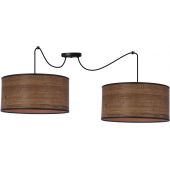 Candellux Legno lampa wisząca 2x40W czarny/brązowy 32-18397