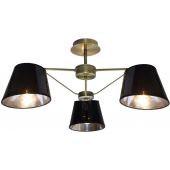 Candellux Cortez lampa podsufitowa 3x40W czarna/patyna 33-54982