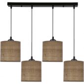 Candellux Legno lampa wisząca 4x40W czarny/orzechowy 34-18366