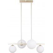 Candellux Kama lampa podsufitowa 4x28W mosiądz/biały 34-73426