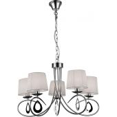 Candellux Arnika lampa wisząca 5x40W chrom/biały 35-21687