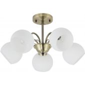 Candellux Nestor lampa podsufitowa 5x40 W biała-patyna 35-34960