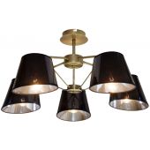 Candellux Cortez lampa podsufitowa 5x40W czarna/patyna 35-54999