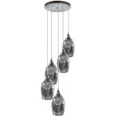 Candellux Marina lampa wisząca 5x60W chrom/szkło 35-60198