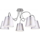 Candellux Luk lampa podsufitowa 5x40W chrom/szary 35-70753