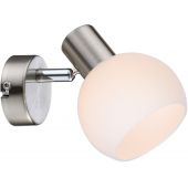 Candellux Mauro kinkiet 1x4W LED nikiel satyna/biały 91-61584