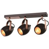 Candellux Anica lampa podsufitowa 3x40W czarno/miedziana 93-82589