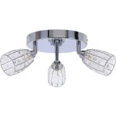 Candellux Shiba lampa podsufitowa 3x15W chrom/przezroczysty 98-13408