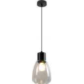 Candellux Moldo lampa wisząca 1x40 W czarna-przezroczysta 31-35066