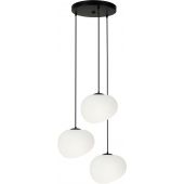 Candellux Stones lampa wisząca 3x40 W biała-czarna 33-35172