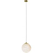 CosmoLight Volterra lampa wisząca 1x3W mosiądz/alabaster P01968BR