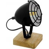 Eglo Gatebeck lampa stołowa 1x40W naturalne drewno/czarny 43138