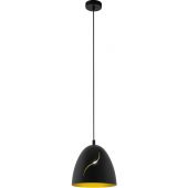 Eglo Hunningham lampa wisząca 1x60W czarny/złoty 49093