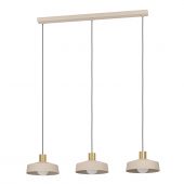 Eglo Valdiola lampa wisząca 3x40 W beżowa 900431