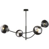 Emibig Hunter Stripe lampa podsufitowa 4x40W czarna/przezroczysta 1101/4