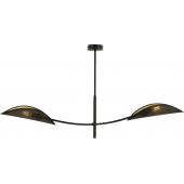 Emibig Lotus lampa podsufitowa 2x40W czarna/złota 1106/2