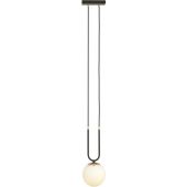 Emibig Glam lampa wisząca 1x40W czarna/opal 1112/1