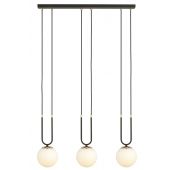 Emibig Glam lampa wisząca 3x40W czarna/opal 1112/3