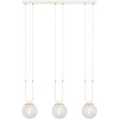 Emibig Glam lampa wisząca 3x40W biała/przezroczysta 1116/3