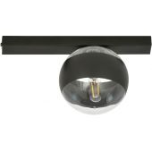 Emibig Fit Stripe lampa podsufitowa 1x40W czarna/przezroczysta 1123/1