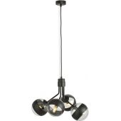 Emibig Nova Stripe lampa wisząca 4x40W czarna/przezroczysta 1139/4