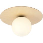 Emibig Kenzo 1B lampa podsufitowa 1x40W drewno/opal 1142/1B