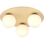 Emibig Kenzo 3B lampa podsufitowa 3x40W drewno/opal 1142/3B