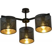 Emibig Jordan lampa podsufitowa 3x60W czarny/złoty 1144/3