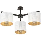 Emibig Jordan lampa podsufitowa 3x60W biały/czarny/złoty 1145/3