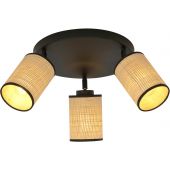 Emibig Yoga lampa podsufitowa 3x60W czarny/beżowy 1151/3PREM