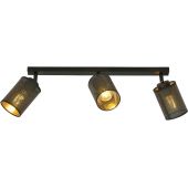 Emibig Bronx lampa podsufitowa 3x60W czarny/złoty 1152/3