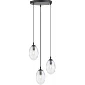 Emibig Astral lampa wisząca 3x10 W czarny/szkło przejrzyste 1265/3PREM