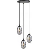 Emibig Astral lampa wisząca 3x10 W czarny/szkło grafitowe 1266/3PREM