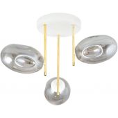 Emibig Argo lampa podsufitowa 3x10 W biały/szkło grafitowe 1277/3