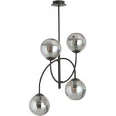 Emibig Archi lampa podsufitowa 4x10 W czarny/szkło grafitowe 1287/4B