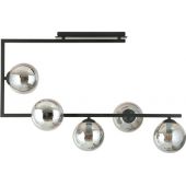 Emibig Soma lampa podsufitowa 5x10W czarny/szkło grafitowe 1290/5