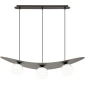 Emibig Aura lampa wisząca 3x10W czarny/szkło mleczne 1301/3