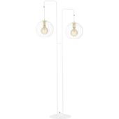 Emibig Albio lampa stojąca 2x60W biały/złoty 145/LP2