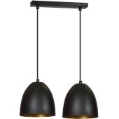 Emibig Lenox lampa wisząca 2x60W czarny/złoty 410/2