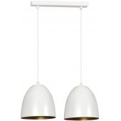 Emibig Lenox lampa wisząca 2x60W biały/złoty 411/2