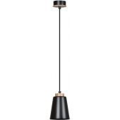 Emibig Bolero lampa wisząca 1x60W czarny/drewno 442/1