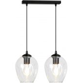 Emibig Istar lampa wisząca 2x60W czarny/przezroczysty 679/2