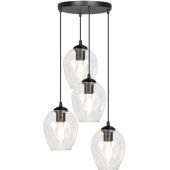 Emibig Istar lampa wisząca 4x60W czarny/przezroczysty 679/4PREM