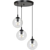 Emibig Cosmo lampa wisząca 3x40W czarny/przezroczysty 711/3PREM