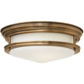 Quintiesse Hadrian lampa podsufitowa 2x40 W szkło opalizowane/szczotkowany brąz QN-HADRIAN-FS-BR-OPAL