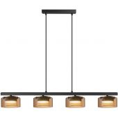 Goldlux Ofelia lampa wisząca 4x10 W amber-czarna 331311