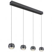 Globo Lighting Marthy lampa wisząca 4x24 W szary/popielaty 15209-4