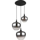 Globo Lighting Maxy lampa wisząca 3x40W czarny mat/szkło dymione 15548-3H