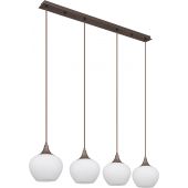 Globo Lighting Maxy lampa wisząca 4x40W brązowy/szkło opalizowane 15548-4HC