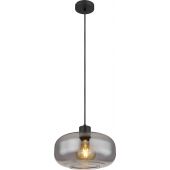 Globo Lighting Giuseppe lampa wisząca 1x40W czarny mat/przydymiony 15566H